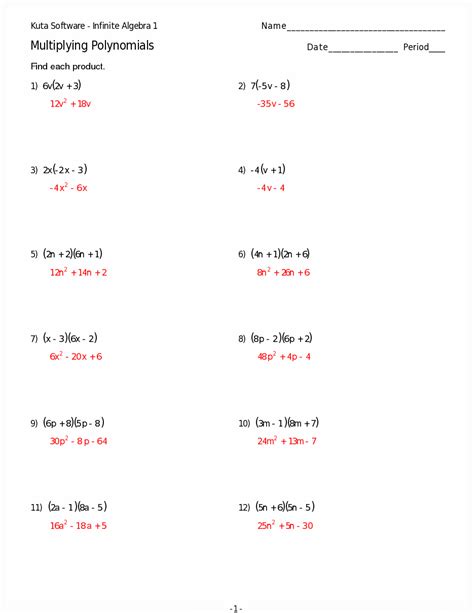 Page 3. . Kuta software algebra 1